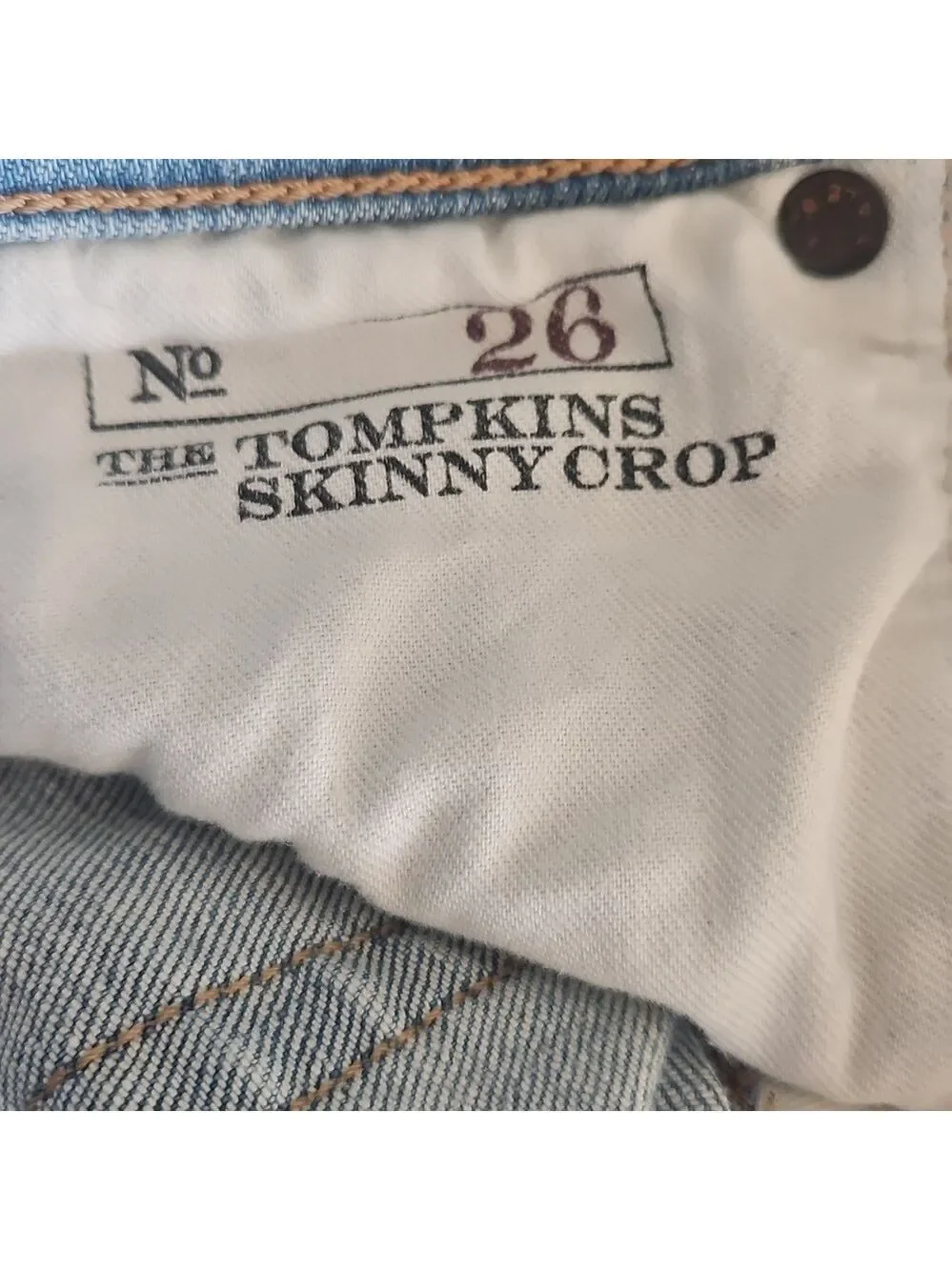 Polo Ralph Lauren Tompkins Skinny Jeans Distressed Light Blue Size 26